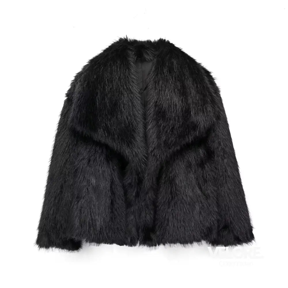 Vivienne™ | Cropped Faux Fur Jacket Black / Xs Women Jackets