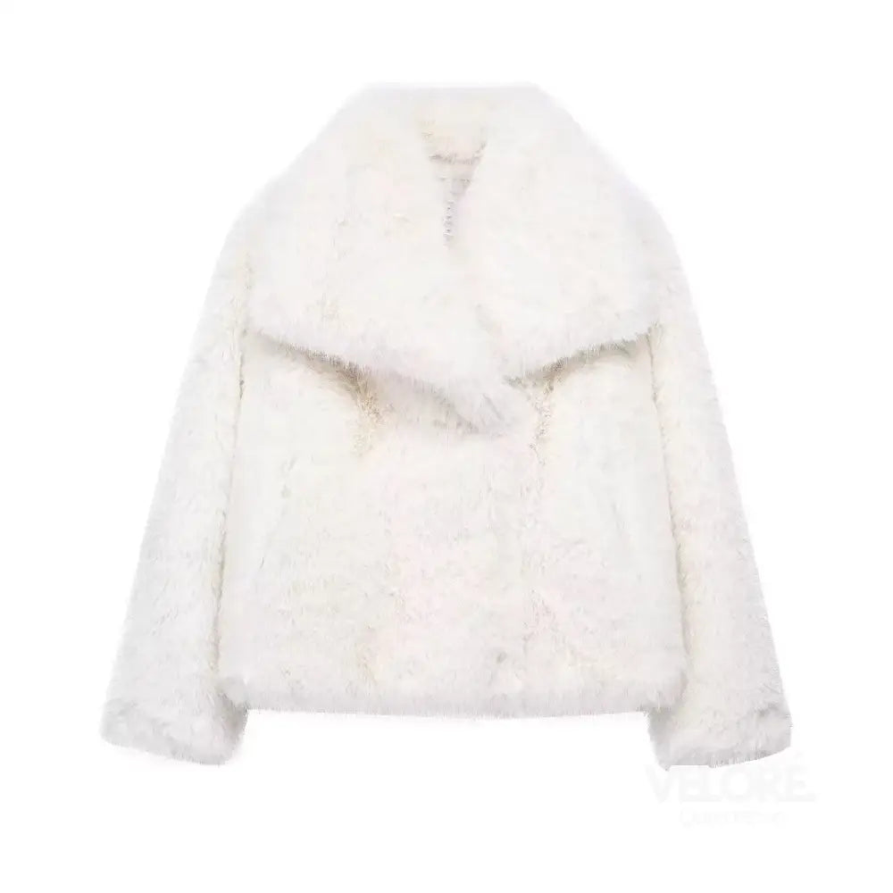 Vivienne™ | Cropped Faux Fur Jacket White / Xs Women Jackets